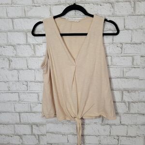 FREE WITH BUNDLE Lush Cream Tie-Front Tank Top